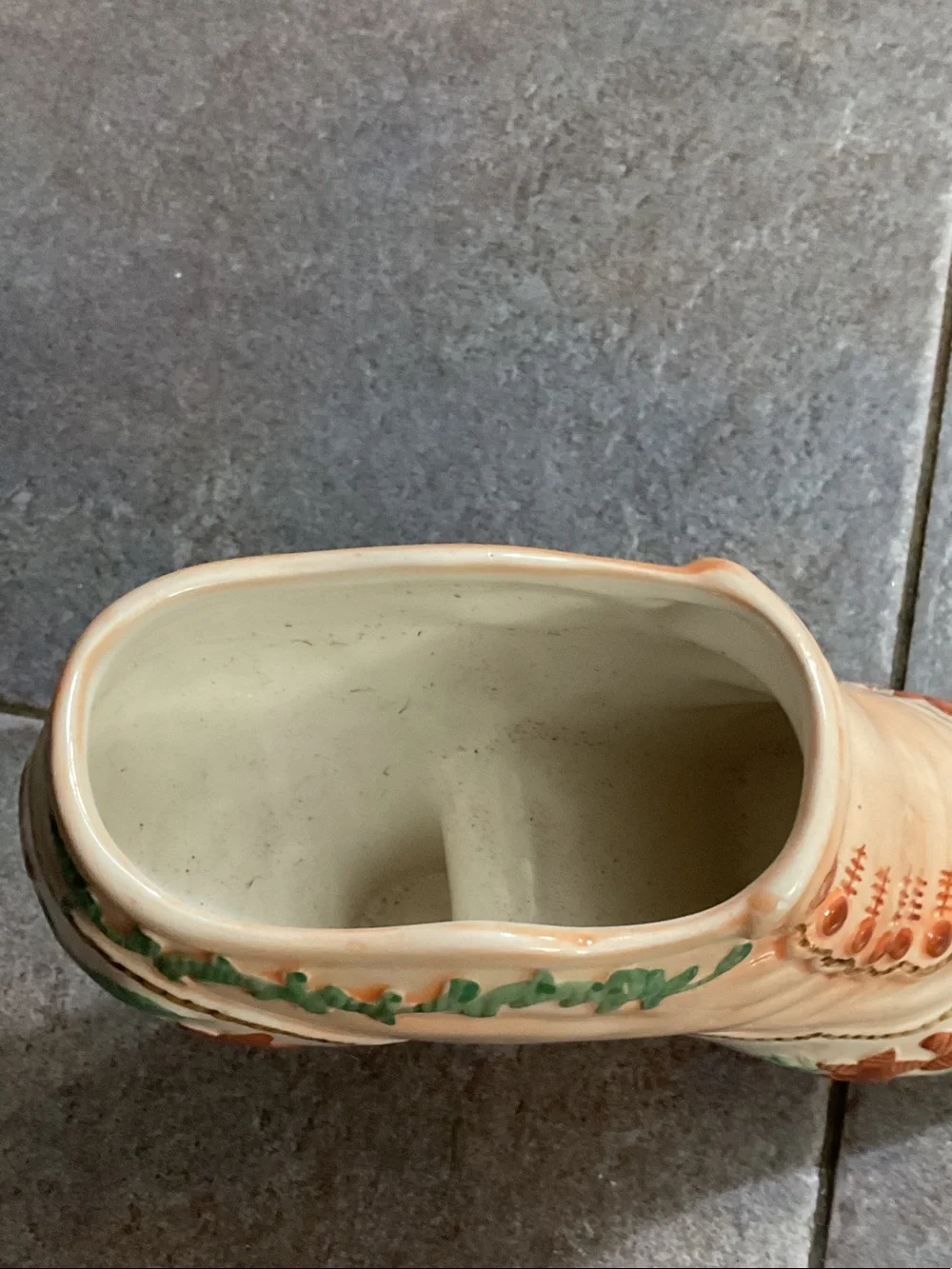 Decorative Cream Floral Women's Shoe Planter